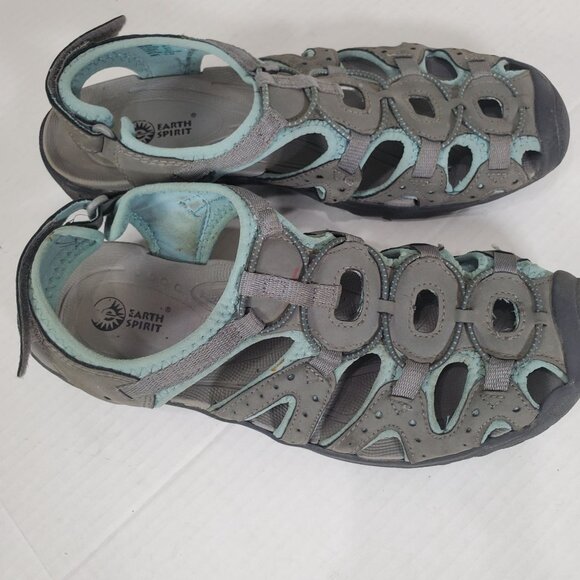EARTH SPIRIT Womens Sandals Outdoor Waterproof Performance Hook & Loop Gray 10 - Picture 12 of 12